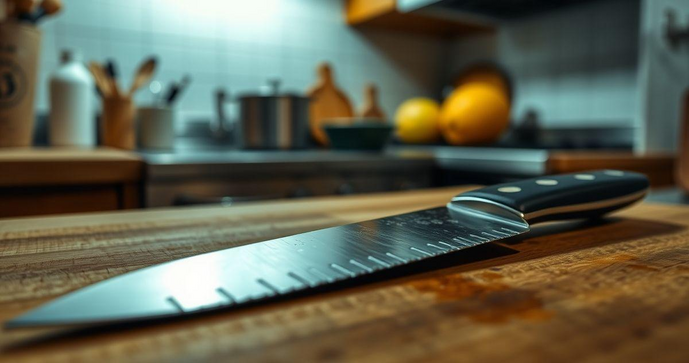 Faca serrilhada é a escolha ideal para cortes precisos e práticos na cozinha